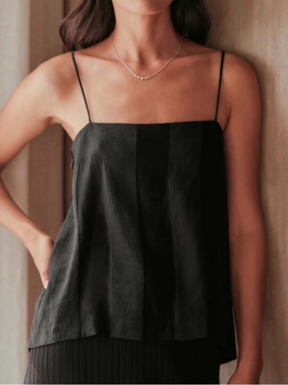 Jenni Kayne NEW Margo Cami Black Tank Size Small